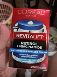 L'Oreal Paris Revitalift Pressed Night Cream Retinol Niacinamide 1.7oz FF SALE💥 - Picture 1 of 8