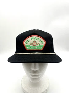 Howler Bros El Patio Restaurant Hat Rope Cap Snapback Austin 1954 Black Cotton - Picture 1 of 8