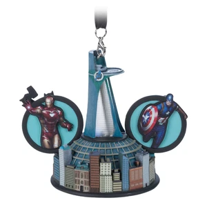 Disney Store Marvel Anvengers Ornement Avengers Tower Résine Collector Rare - Picture 1 of 5