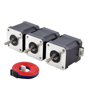 STEPPERONLINE 3PCS Nema 17 Stepper Motor 78oz.in 2A L=48mm CNC Reprap Makerbot - Picture 1 of 5