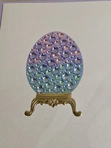 JOYFUL COLORS OF EASTER GEMMED  RHINESTONES EGG CARD BY PAPYRUS - Picture 1 of 5