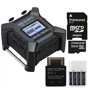 Zoom F3 2-In / 2-Track Portable Field Recorder + Zoom BTA-1 Bluetooth Adapter Kit - Bild 1 von 11