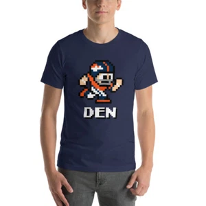 Denver Broncos NES Football Player 8-bit Tecmo Super Bowl Nintendo T-Shirt - Picture 1 of 13