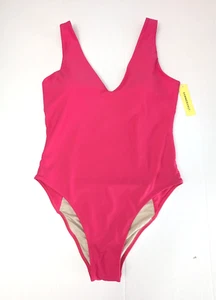 Traje de baño Summersalt The Atima rosa con aros de una pieza cuello en V profundo talla 12 nuevo con etiquetas - Imagen 1 de 7