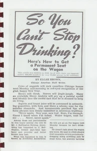 So You Can't Stop Drinking? reprint, booklet, 1944, Chicago American Newspaper - Picture 1 of 4