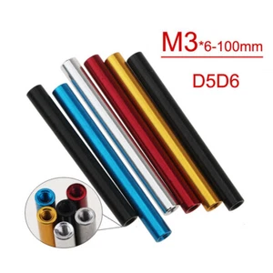 M3 Aluminum Alloy Threaded Sleeve Rod Bar Stud Round Connector Partial Thread - Picture 1 of 12