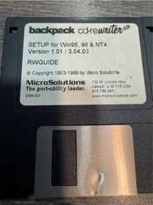 backpack cd-rewriter SETUP for Win95, 98 & NT4 - Picture 1 of 2