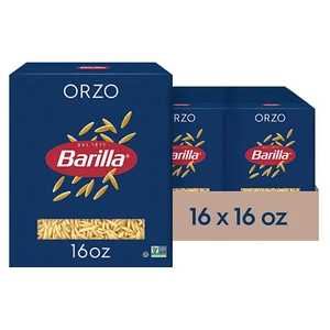 Barilla Orzo Pasta, 16 oz. Box (Pack of 16) - Non-GMO Pasta Made with Durum Whea - Picture 1 of 12