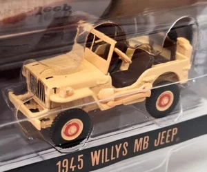 Greenlight 1/64 - Willys MB Jeep 1945 Tan Diecast Model Car - Picture 1 of 3