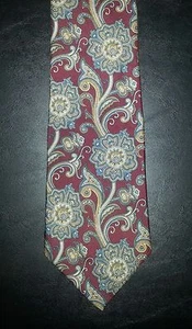 Corbata Stafford Seda Floral Cachemira Marrón Azul Azulada Gris Bronceado Oro Nuevo en Caja t2930 - Imagen 1 de 5