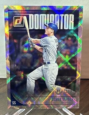2018 Donruss Corey Seager #D8 Dominators SP #’d /999 Dodgers - Imagem 1 de 4