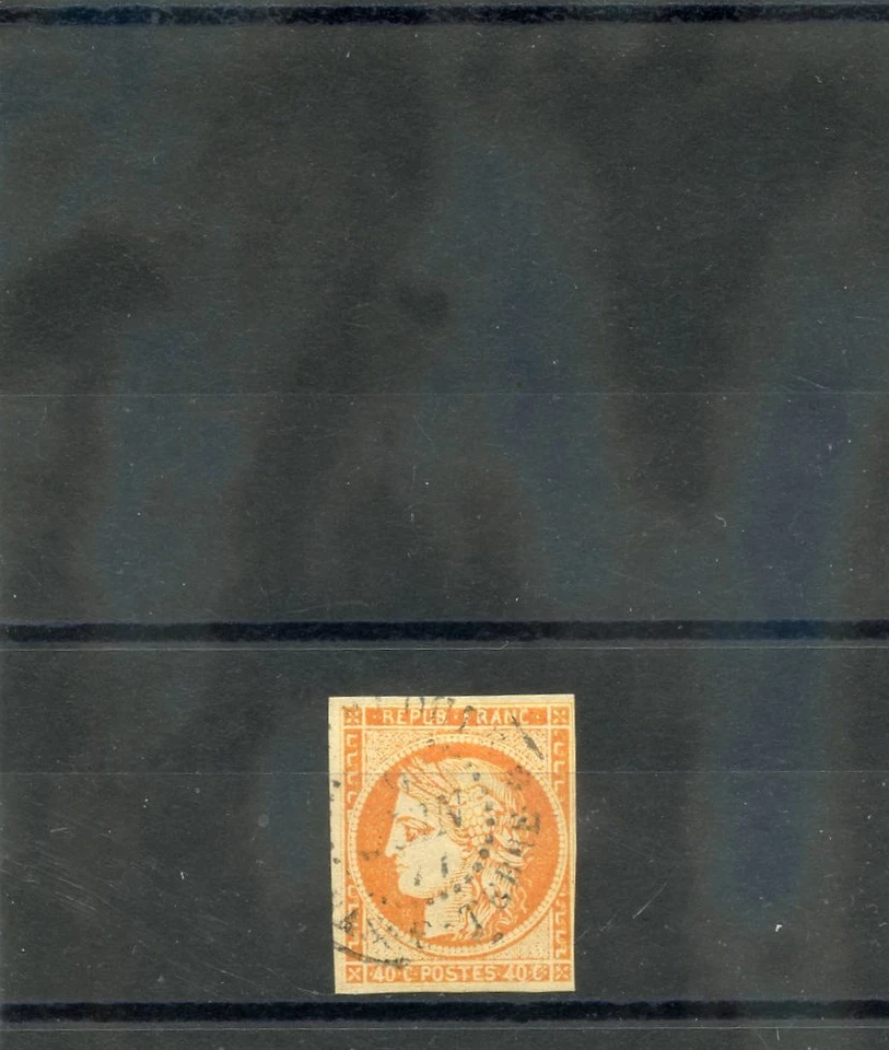 GUADELOUPE, FORERUNNER (YT 13)VF 40c ORANGE,  BASSE TERRE 09JUN71, ,    $300 - Image 1 of 1