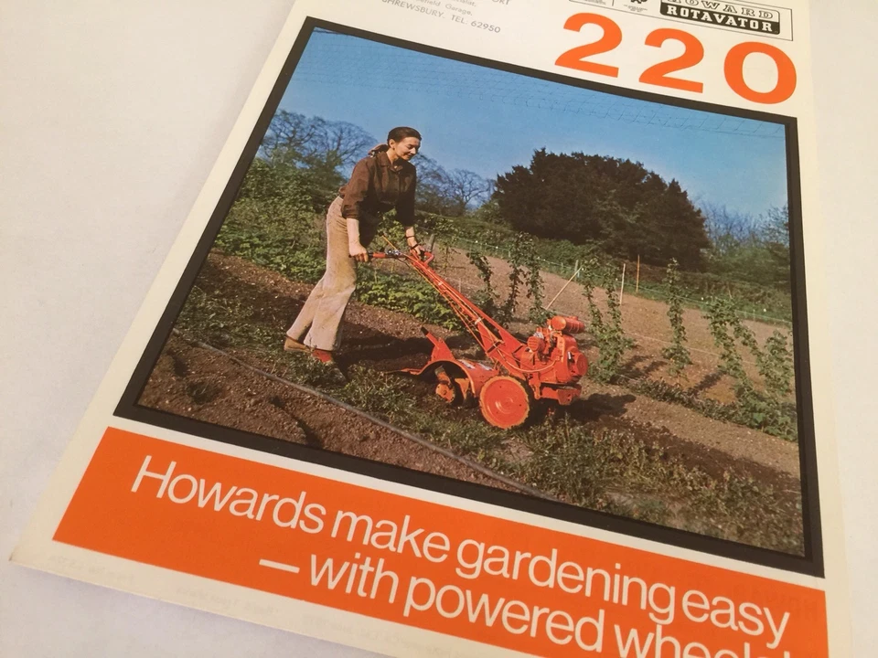 HOWARD 220 Rotavator -  Original June 1972 Vintage Sales Brochure - Image 1 of 1