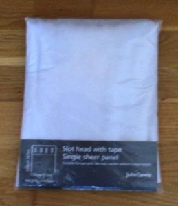 John Lewis Crushed Voile Panel, White, W135 x D120cm - RRP £15.00 - Picture 1 of 2