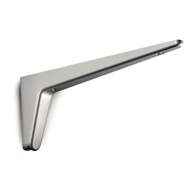 Ménsula Metal Consola de Pared Ángulo Estantería Plata soporte bandeja Negro - Imagen 1 de 4