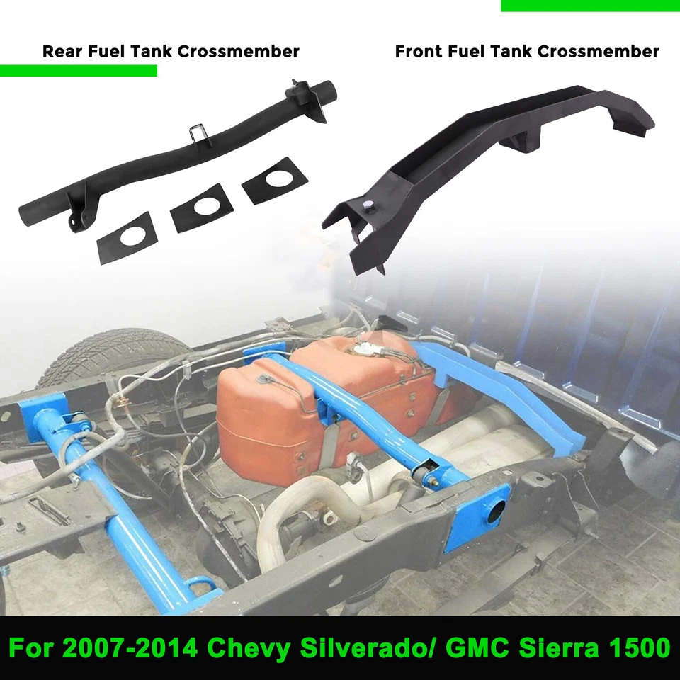 Portaequipajes de combustible delantero y trasero travesaño para Chevy Silverado/GMC Sierra 1500 2007-2014 Foto 1 de 4