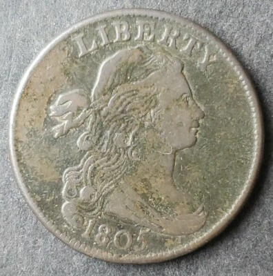 Busto drapeado 1805 1 centavo grande - Imagem 1 de 3