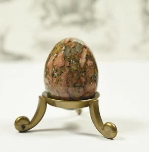 Beautiful Polished Stone Small Decorative Egg Pinks and Browns - Picture 1 of 2