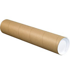 TLP3020K Mailing Tubes with Caps, 3" X 20", Kraft (Pack of 24)
