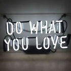 Do What You Love White Acrylic 20"x16" Neon Lamp Light Sign Club Home Wall Decor