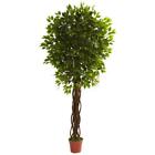 Nearly Natural 5379 7.5 ft. Ficus Tree UV Resistant - Indoor-Outdoor