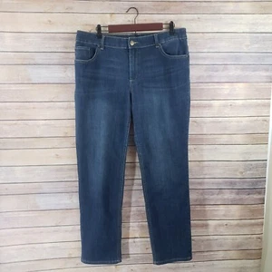 Chicos 2 Size 12 Platinum Jeans Womens Blue Denim Stretch Straight Leg - Picture 1 of 5