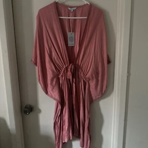 Women's Swimsuit Cover-Up Dress Beach Bathing Suit Pink - Picture 1 of 13