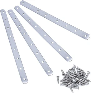 Edelstahl Ausbesserung Verbindungsplatten - 4 Stück Flachstrebe Halterungen für Schwerlast - Bild 1 von 5