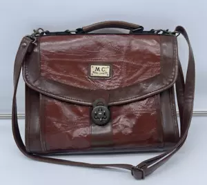 Marc Chantal Leather Satchel Vintage Crossbody Shoulder Bag Brown VGC - Picture 1 of 17