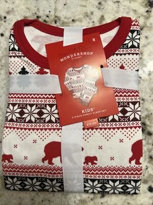 Wondershop Kids Size 8 Christmas Pajama Set Fair Isle Top Bottom  Nwt Toddler - Picture 1 of 1