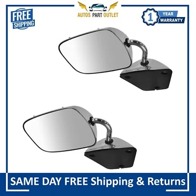Nuevo par de espejos retrovisores manuales de acero inoxidable diestro para Chevy G10 GMC 1978-1996 Foto 1 de 4