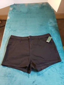 Wild Fable Shorts Sz 20 W Womens Black Stretch Ladies Mid Rise Denim Bermuda NWT - Picture 1 of 15