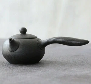 150ml Black Ceramic Kyusu Teapot Kettle Tea Pot Chinese Kung Fu Tea Pottery Sets - Picture 1 of 12