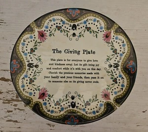 Natural Life The Giving Plate Melamina, Hermoso Mensaje Nuevo - Imagen 1 de 5