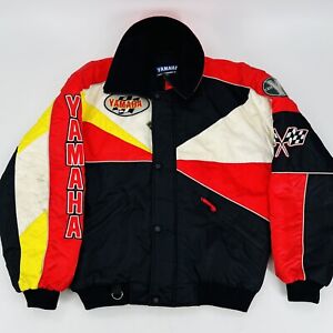 YAMAHA COLD WEATHER GEAR VINTAGE SNOWMOBILE BLUE & RED RACING JACKET-MEN'S MD