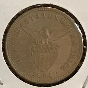 Filippine 1/2 Centavo KM 162 Ch Brn Unc 1904 - Foto 1 di 2