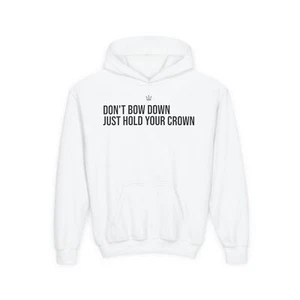 Inspirational Youth Hoodie, Motivational Sweatshirt, Crown Design - Picture 1 of 3