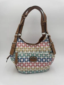 Bolso de Hombro Rosetti Multicolor Estampado de Cadena Borde Tostado Imitación Cuero Cartera - Imagen 1 de 8