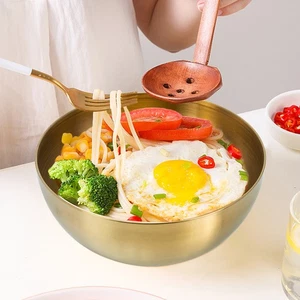 Obstschale Salat Metall groß gold pre Edelstahl vielseitig - Bild 1 von 12
