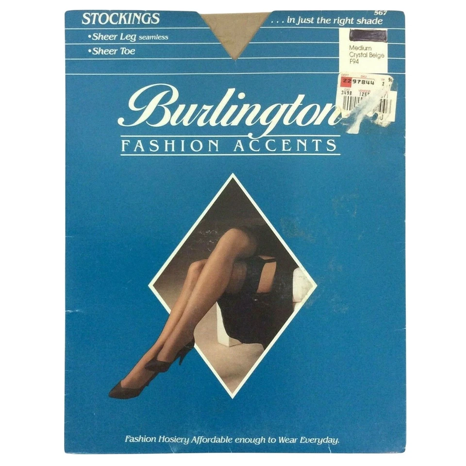 Medias altas hasta el muslo Burlington Fashion Accents medianas cristal beige puntera transparente Foto 1 de 3