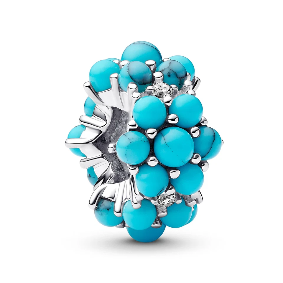 PANDORA Schmuck Silber Charm Türkisfarbener Ozean 793897C02