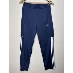 Adidas Hose Herren Gr. S dunkelblau Climalite drei Streifen Tapered Track Taschen - Bild 1 von 13