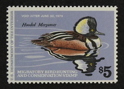 CKStamps: US Federal Duck Stamps Collection Scott#RW45 $5 Mint NH OG - Image 1 of 2
