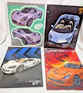 SUPER AUTOS Schulmappen 2 Taschenordner Saleen S7 Viper SRT Lamborghini - Bild 1 von 7