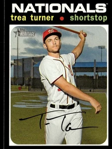 2020 Topps Heritage Trea Turner Washington Nationals #154 - Picture 1 of 2