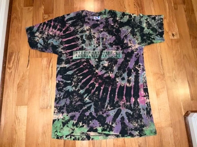 Vtg 1989 Liquid Blue Tie-Dye Stevie Ray Vaughan & Double Trouble T-Shirt Men's L - image 1 of 4
