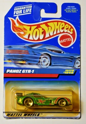 Hot Wheels 1999 PANOZ GTR-1 Collector #1040 Vintage Mattel Diecast - NEW On Card - Image 1 of 4