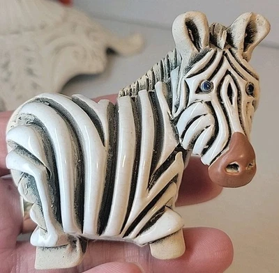 Vintage Artesania Rinconada Uruguay Hand Carved 3" Female ZEBRA #48 Retired  - Image 1 of 4