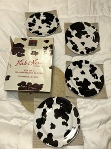 4er Set 222 Fifth Rindsleder Nick & Nora Farm Country 8" Salat Dessert Teller - Bild 1 von 9