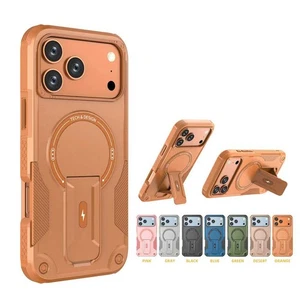 Funda blindada TPU + PC resistente a prueba de golpes con soporte para iPhone 17 Pro Max - Imagen 1 de 15